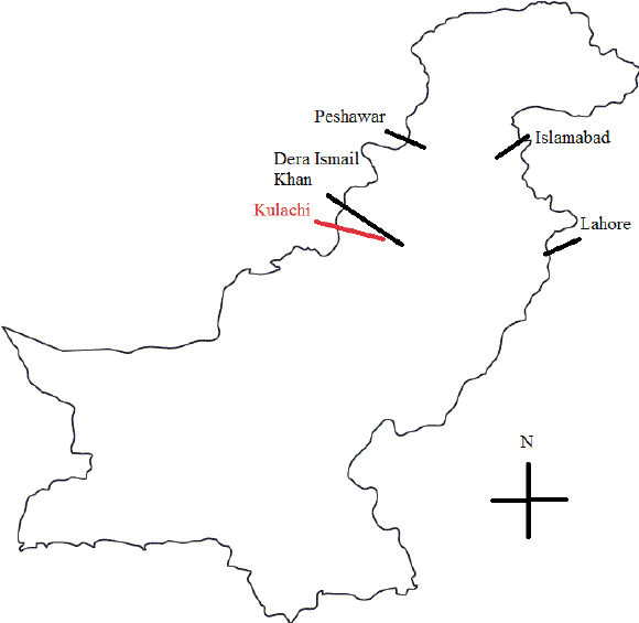 580x565 map of pakistan indicating location of tehsil kulachi download