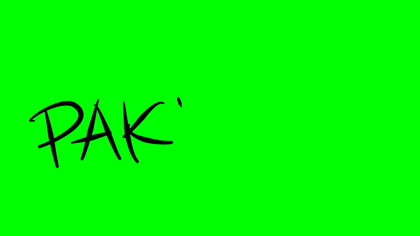 852x480 Pakistan Drawing Text On Green Stock Footage Video