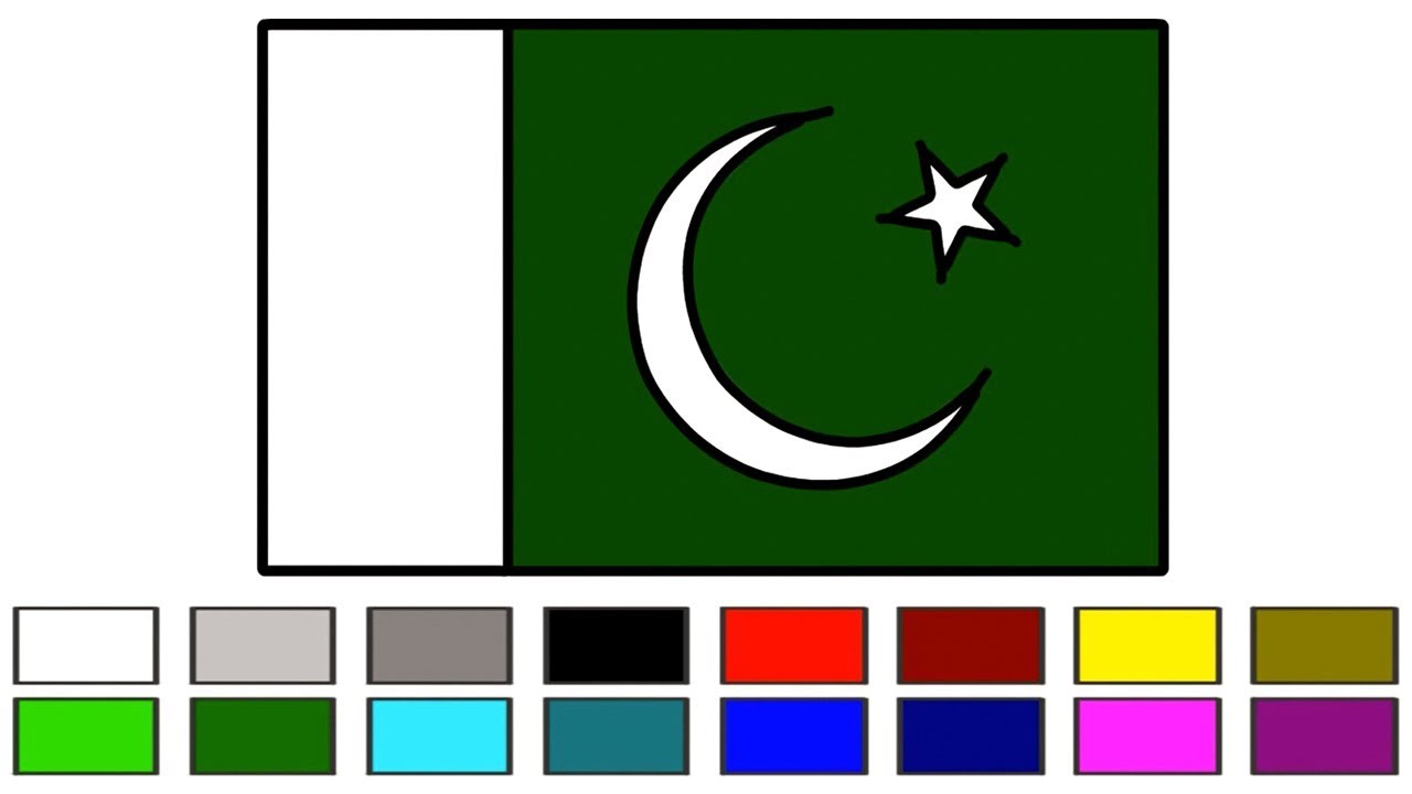 1280x720 Pakistan Flag How To Draw And Coloring Step