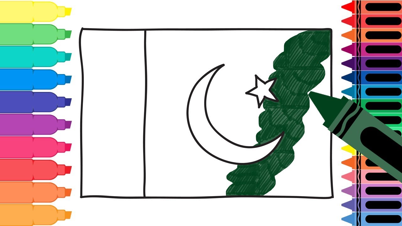 1280x720 How To Draw Pakistan Flag