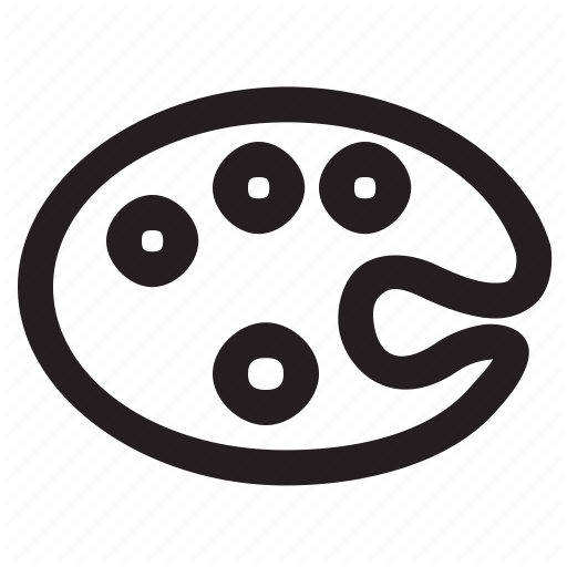 512x512 Drawing, Pallet, School, Stationary, Watercolor Icon