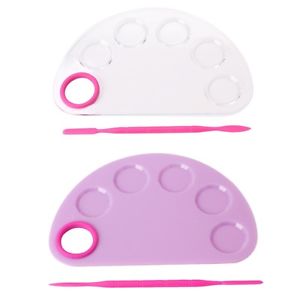 300x300 Hand Held Nail Art Color Mixing Pallet Makeup Blender Plate