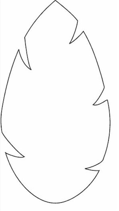 394x694 Palm Leaf Crayon Sun Catcher Branches Leaf Template, Flower