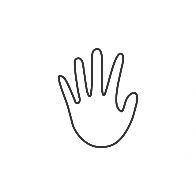 640x640 palm hand graphic design template vector illustration, design