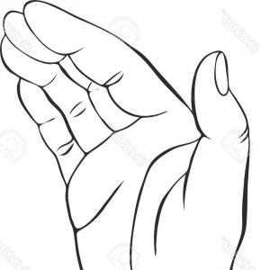 300x300 Photostock Vector Hand With Open Palm Hand Drawn Vector