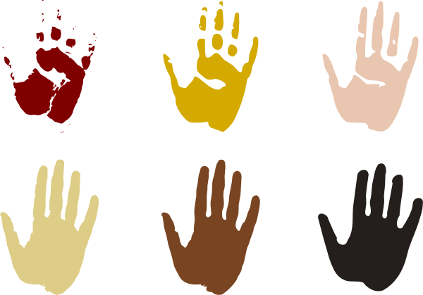 600x419 Handprint Drawing Black Hand Transparent Png Clipart Free