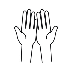 300x300 Palm Hands Royalty Free Vectors