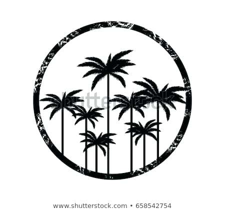 450x422 Palm Tree Icon Outline Symbol Of Two Palm Trees On The Island Palm