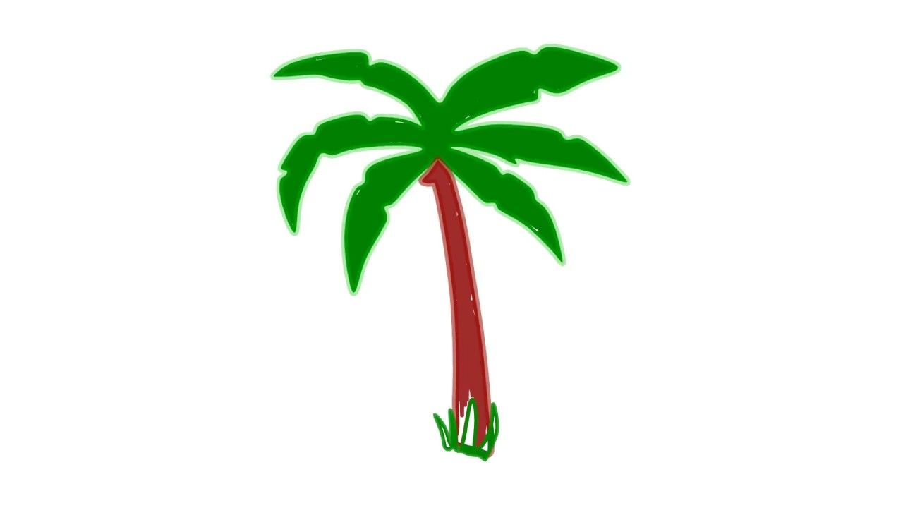 1280x720 How To Draw A Palm Tree