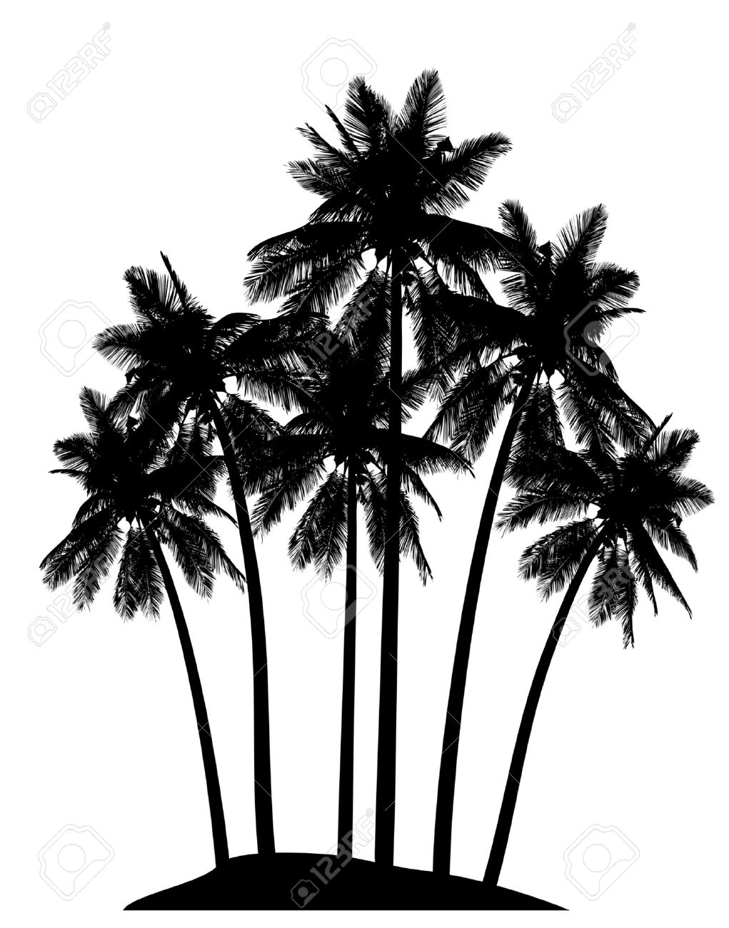 1021x1300 Palm Tree Line Silhouette