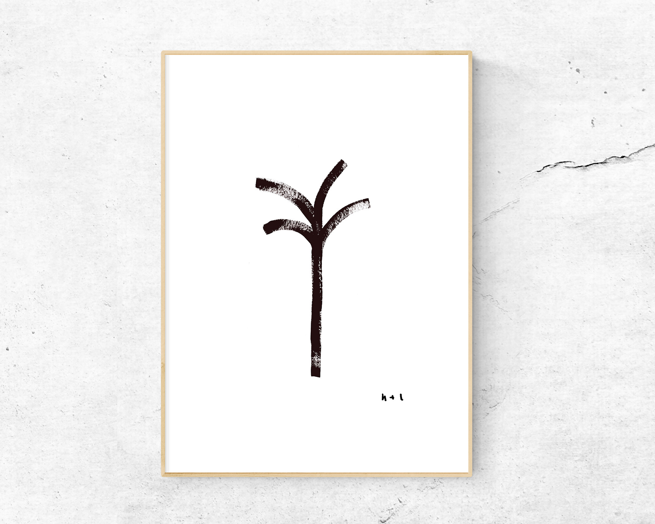 2116x1693 Palm Tree Painting Simple Digital Download Print