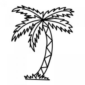 300x300 Palm Tree Island Clipart