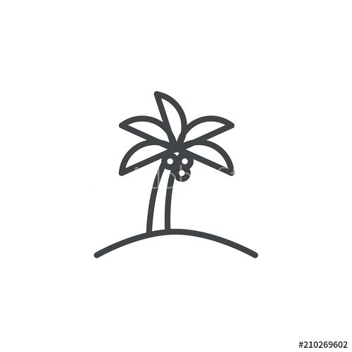 500x500 Simple Palm Tree Palm Simple Palm Tree Outline