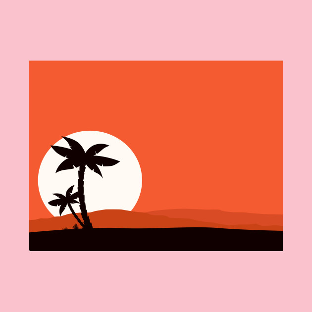 630x630 Vintage Hand Drawn Palm And Sunset