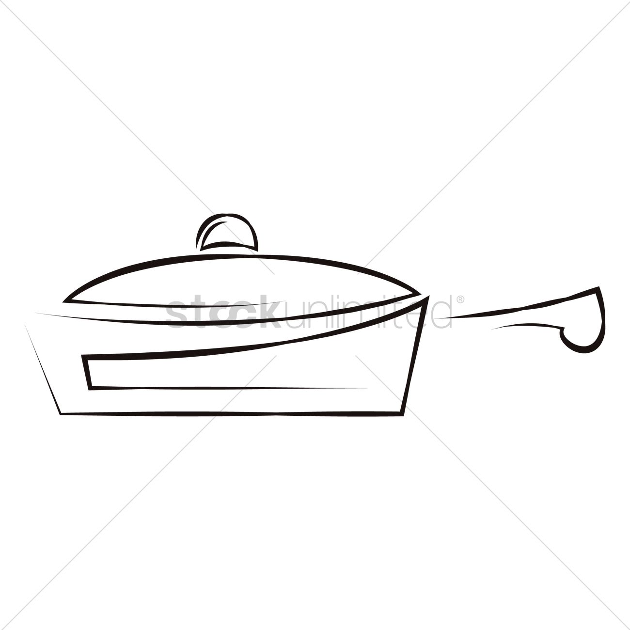 1300x1300 Cooking Pan Vector Image