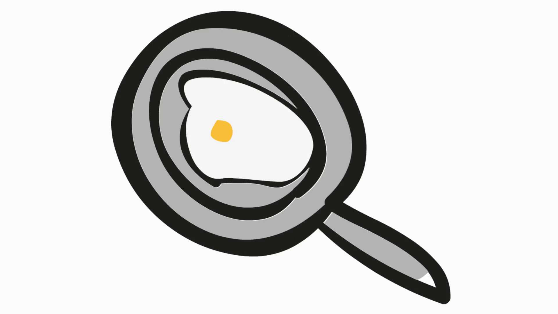 1920x1080 Fry Pan Egg Cartoon Illustration Hand Drawn Animation Transparent