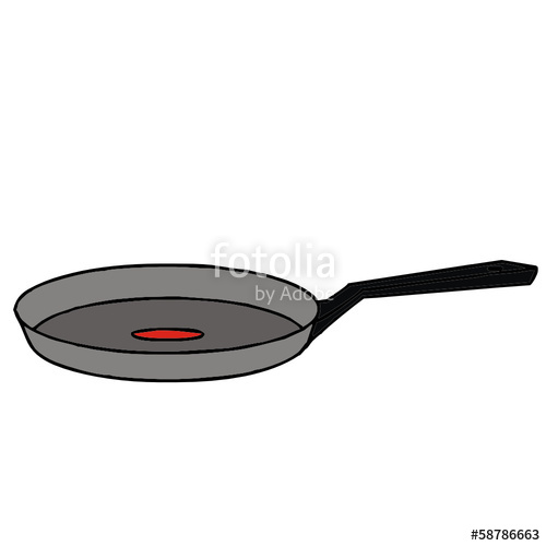 500x500 Vector Drawing Of A Pan Stock Image And Royalty Free Vector