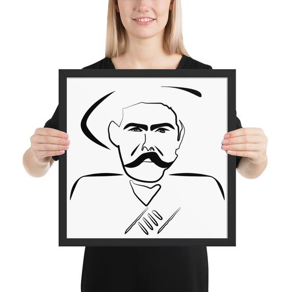 570x570 Items Similar To Minimalist Black And White Mexican Revolutionry