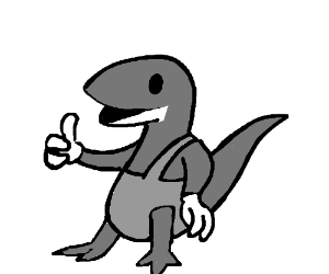 300x250 Monochrome Lizard Gives A Thumb Up With A Grin