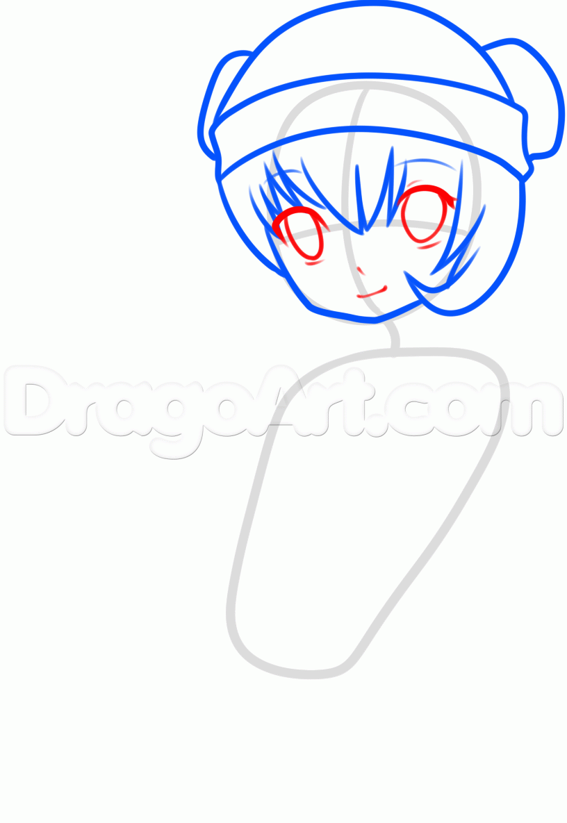 816x1185 How To Draw An Anime Panda Girl, Step