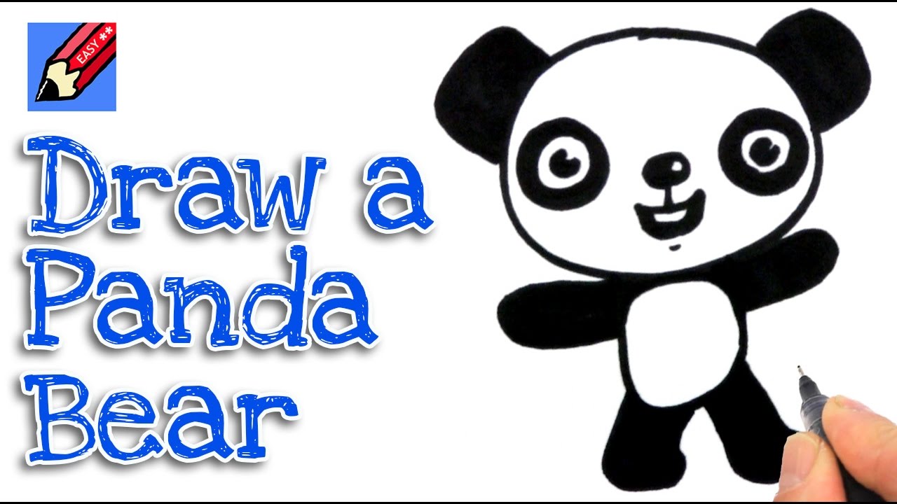 1280x720 How To Draw A Cute Panda Bear Real Easy