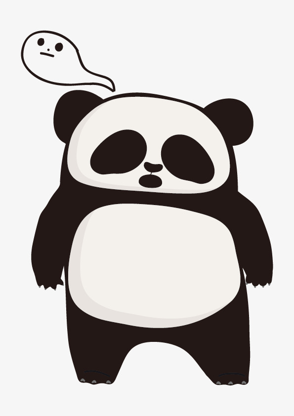595x842 Panda Cartoon Drawing Element Free Download, Panda Clipart