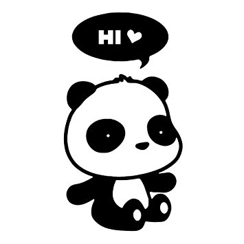 355x355 Panda Cartoon Clip Art
