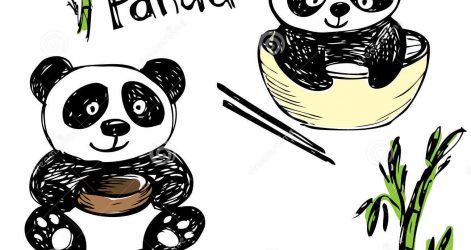 471x250 Cartoon Drawings Of Pandas Cute And Easy With Glasses Line Cool