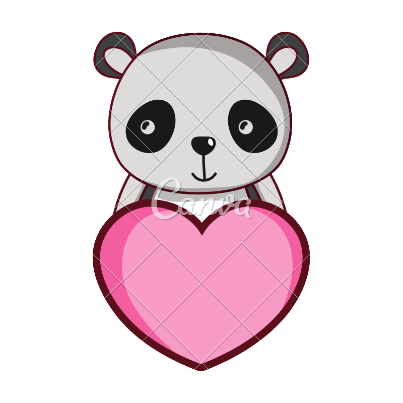 800x800 Drawing Pandas Heart Transparent Png Clipart Free Download