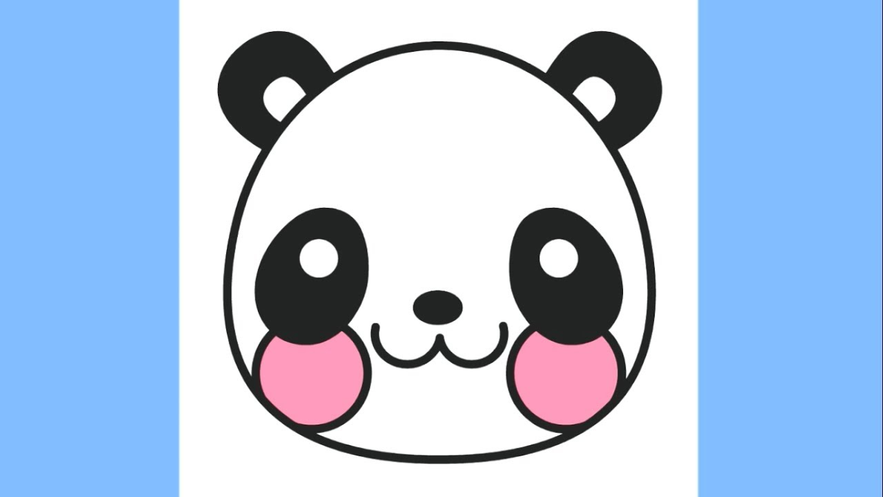 1280x720 How To Draw A Cute Panda Emoji