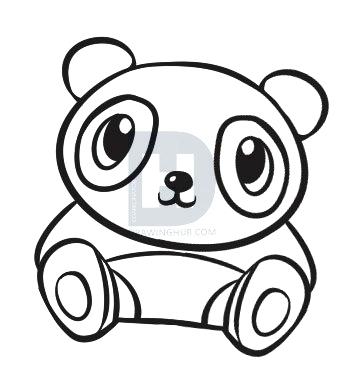 350x380 Pandas To Draw Panda Drawing Pandas Drawings Running