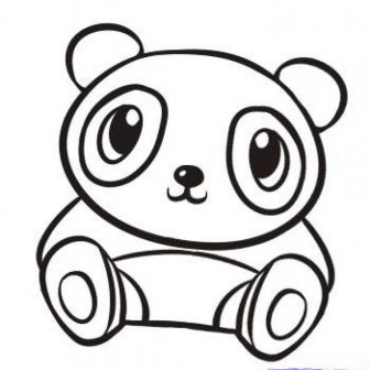 336x336 Cute And Easy Drawings Of Pandas Red Pencil Step Baby Animals