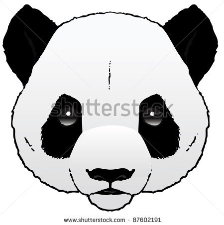 450x452 Panda Face Drawing