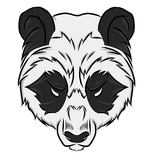 550x550 Panda Head Posters