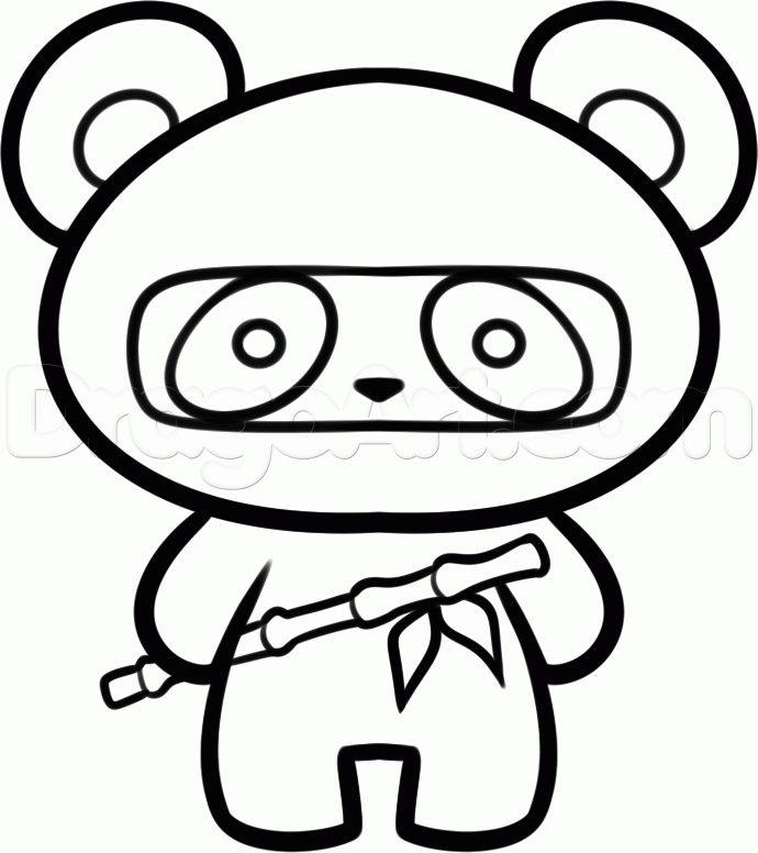 690x776 Panda Drawing Free Download