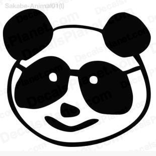 310x310 panda head drawing decal, vinyl decal sticker, wall decal
