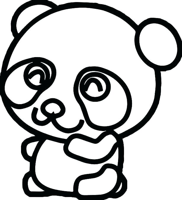 615x676 Coloring Pages Draw A Cartoon Panda