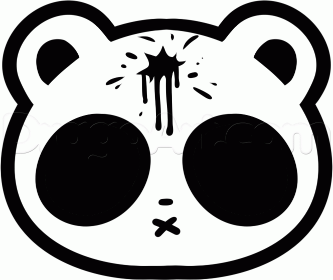 664x560 Draw A Panda Tattoo, Step