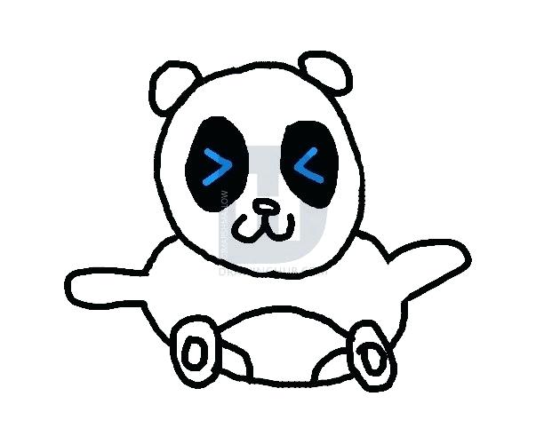 621x491 Drawing Of A Cute Panda