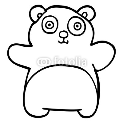 400x400 Line Drawing Cartoon Happy Panda Buy Photos Ap Images Detailview