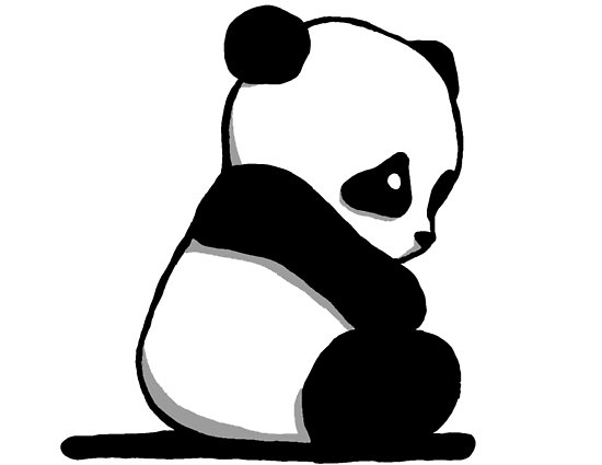 550x425 Sad Panda, Drawing Posters