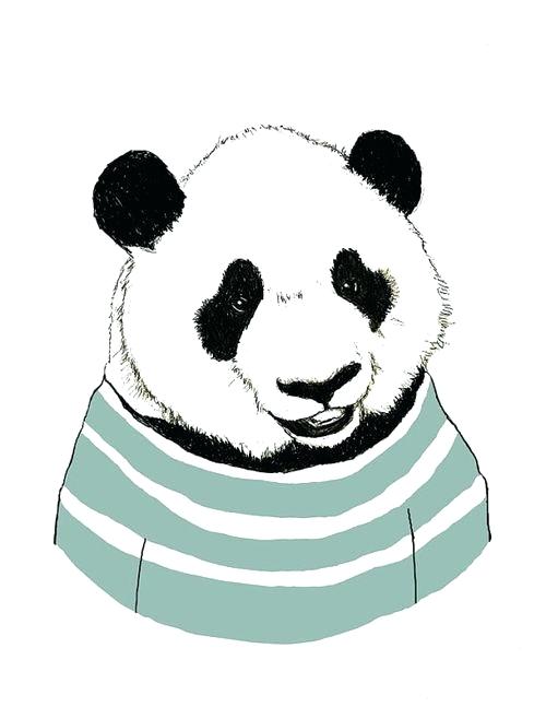 500x647 Drawing A Panda Bear Running