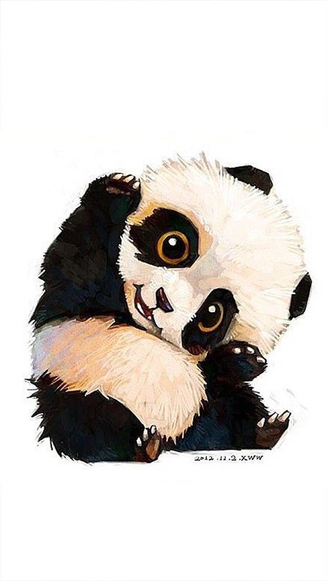 640x1136 Cute Panda Drawing Art Drawing Skill