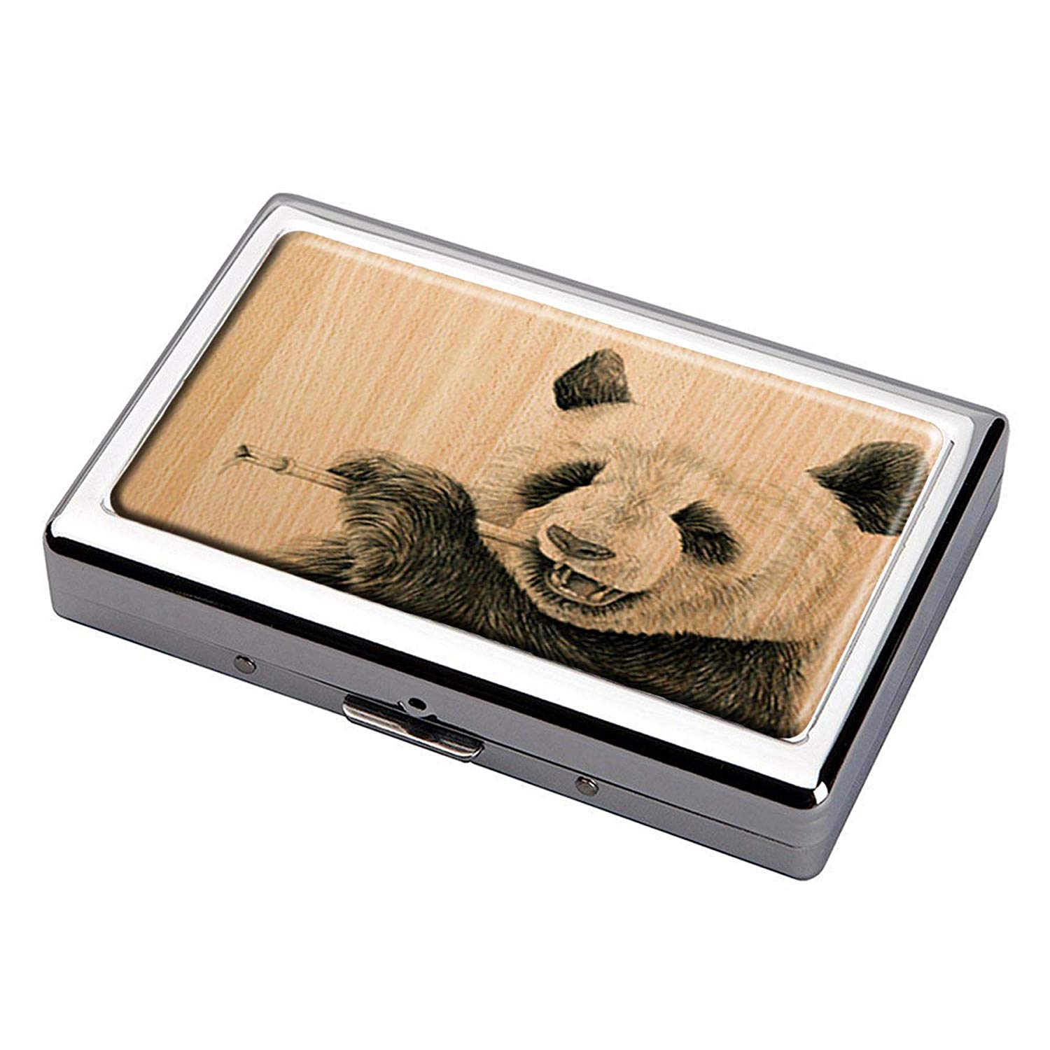 1500x1500 Pencil Drawing Happy Panda Bamboo Cigarette Case