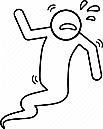 409x512 Fall Down, Ghost, Panic, Scared, Shaking, Soul, Spirit Icon