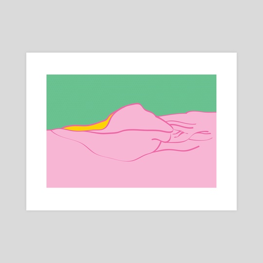 540x540 labia panorama pink rush, an art print