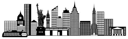 520x160 new york city skyline panorama clip art royalty free stock image