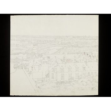 355x355 Preparatory Study For A Panorama Of Paris From The Seine Barker