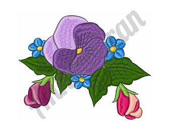 340x270 Pansy Embroidery Etsy