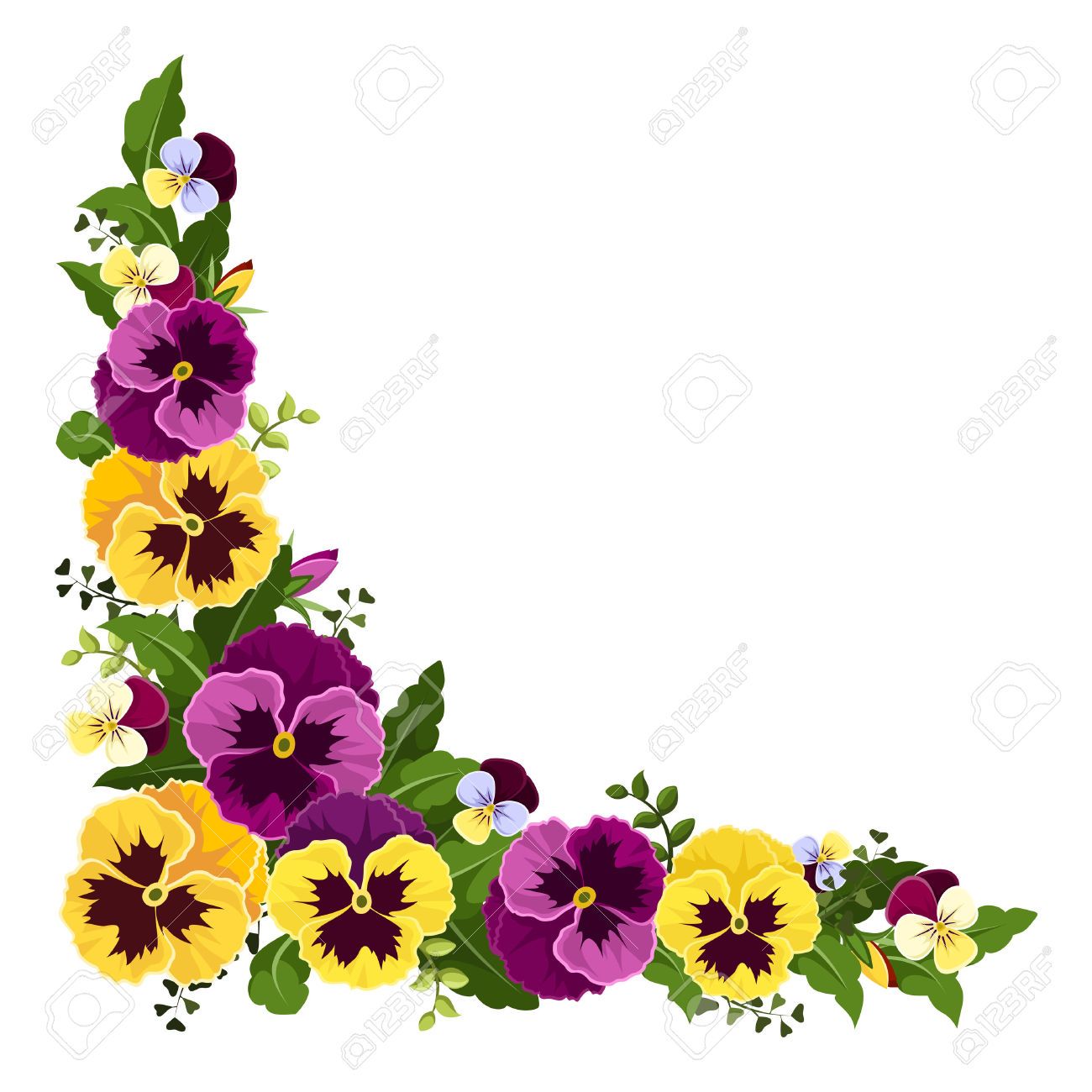1300x1300 Pansy Flower Clipart
